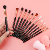 Valentine Makeup Cupid Eye Brushes - 12 Piece Eyeshadow Brush Set